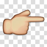 pointing finger emoji transparent background PNG clipart