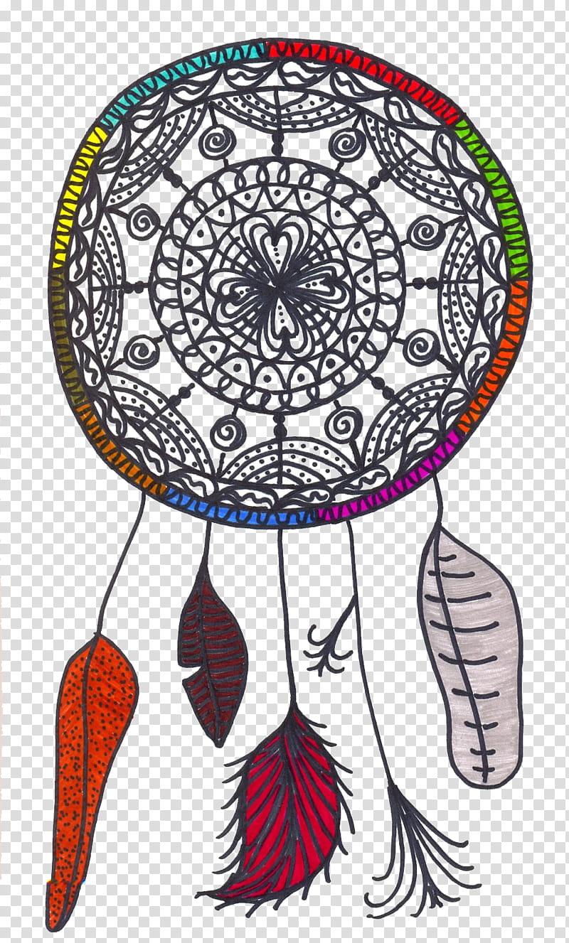 Dreamcatcher, white and multicolored dream catcher transparent background PNG clipart