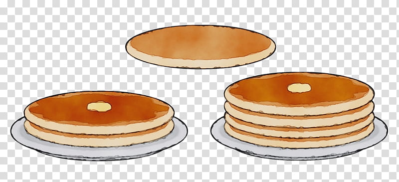 pancake dish food breakfast cuisine, Watercolor, Paint, Wet Ink, Dishware, Plate, Baked Goods, Tableware transparent background PNG clipart
