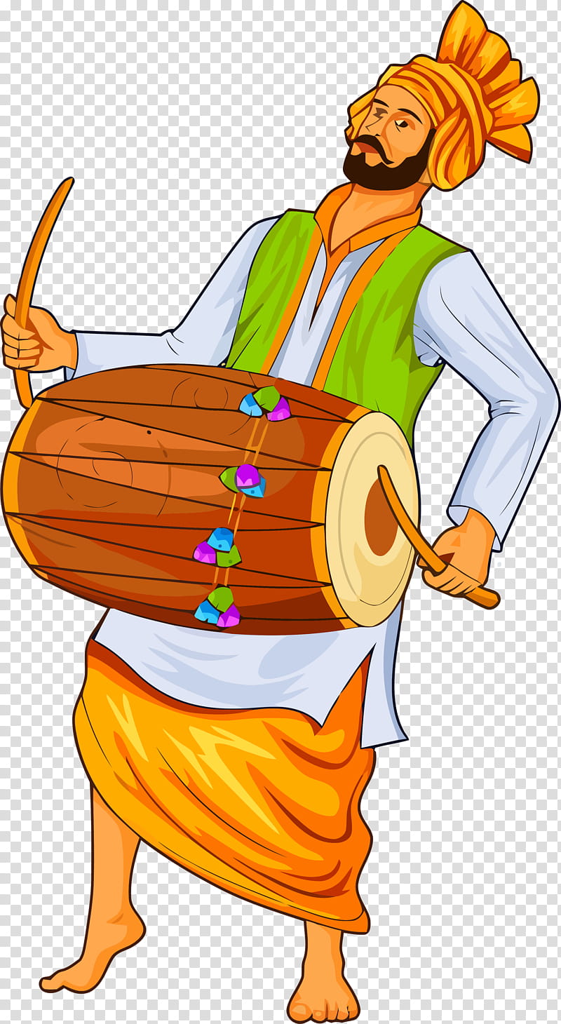 Dansa Lohri, Tambor, Tambor de màDansa Lohri, Tambor, Tambor de mà  