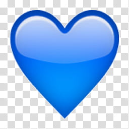 blue heart emoji transparent background PNG clipart
