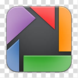 Quadrat icons, picasa dark, camera application logo illustration transparent background PNG clipart
