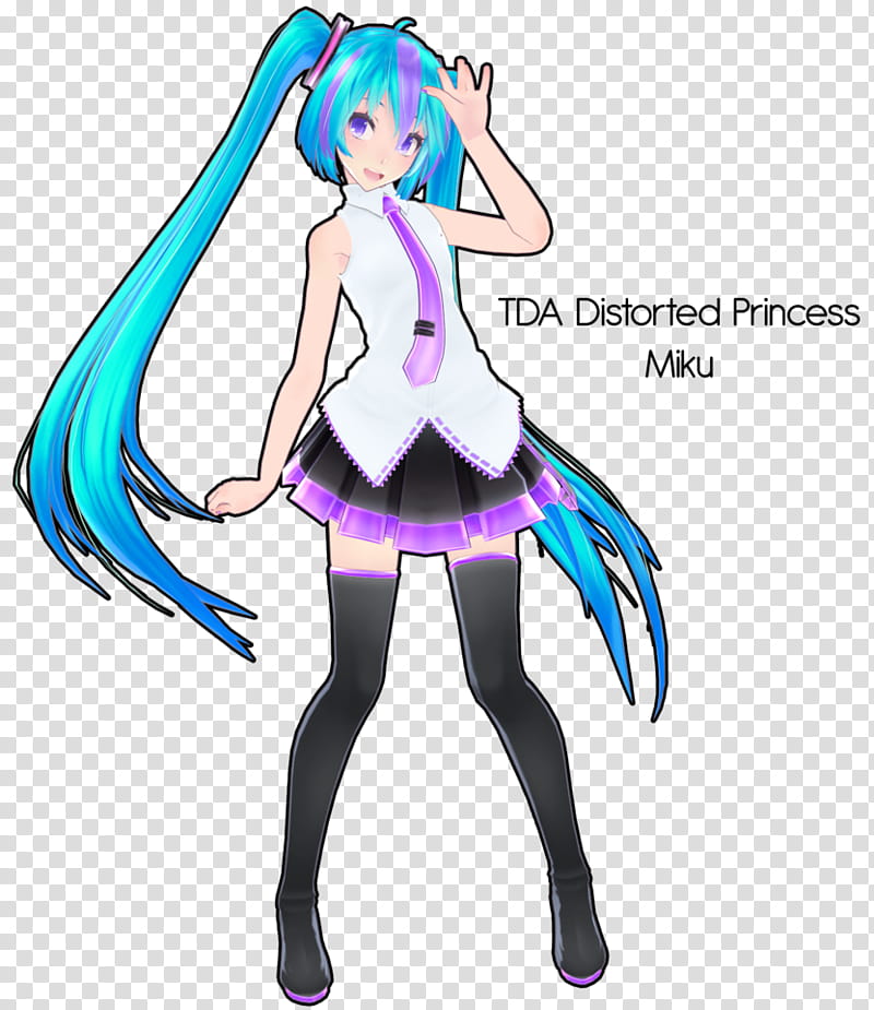 TDA Distorted Princess Miku DL, Hatsune Miku transparent background PNG clipart