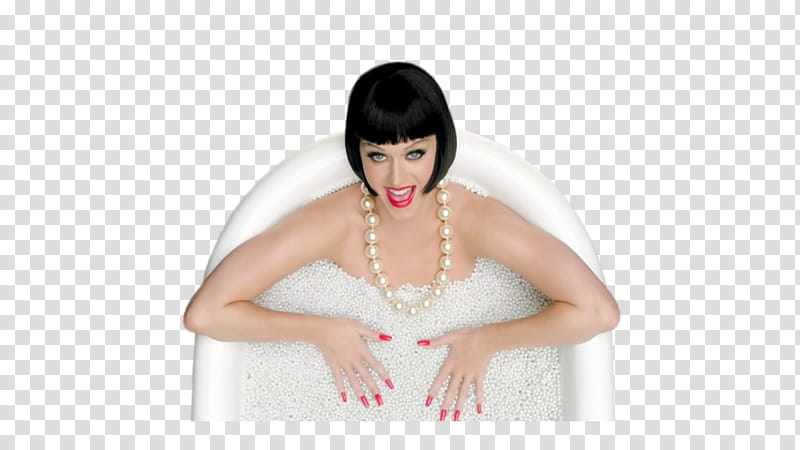 Katy Perry This is How We Do, smiling woman on bathtub transparent background PNG clipart