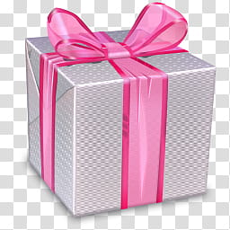 pink and gray gift box transparent background PNG clipart