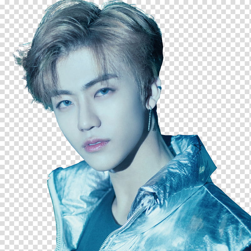 NCT DREAM GO, man wearing blue top transparent background PNG clipart