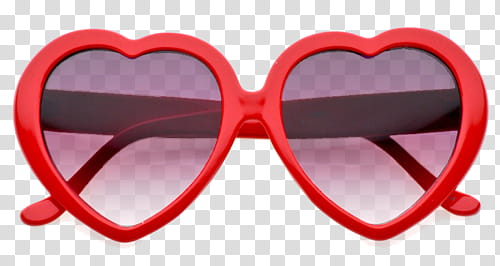 SA Y PEOPLE, red heart sunglasses art transparent background PNG clipart