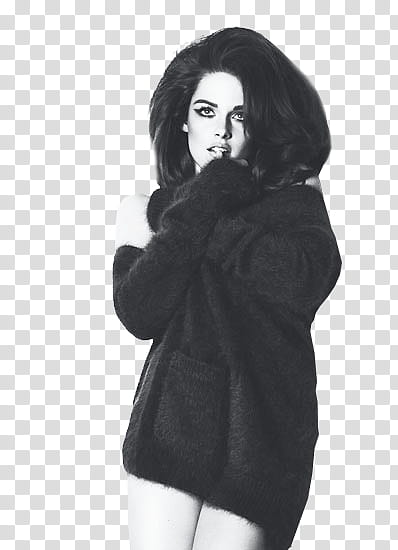 Kristen Stewart, woman wearing sweater transparent background PNG clipart