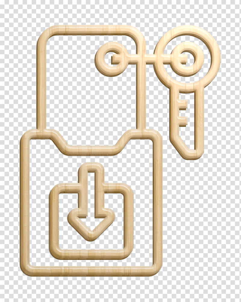 Key icon Hotel icon Access icon, Line, Material Property, Metal, Symbol, Brass, Rectangle transparent background PNG clipart