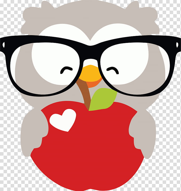 owl wearing glasses clipart