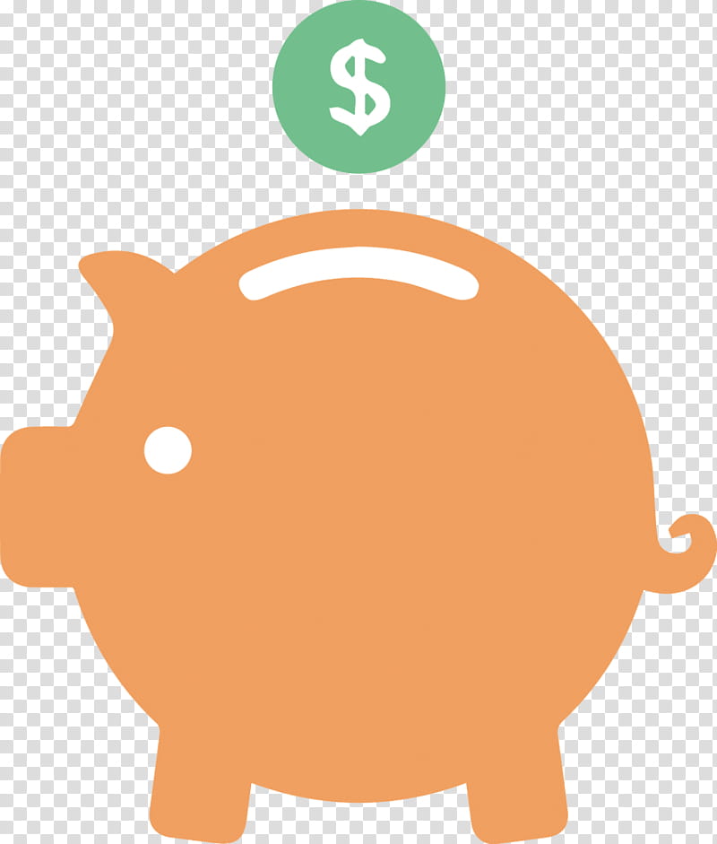 Pig, Piggy Bank, Economy, Money, Orange, Snout, Saving transparent background PNG clipart