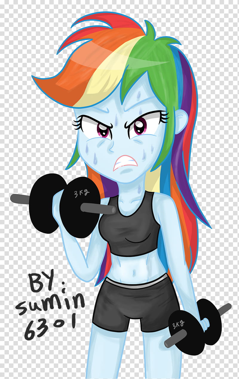 RainbowDash exercise, blue my little pony as humans illustration transparent background PNG clipart