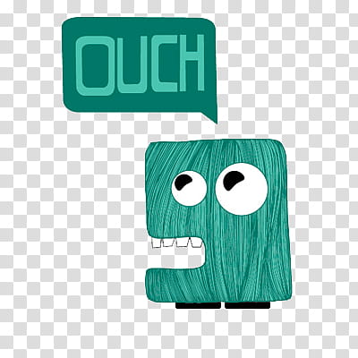 Funny Monsters, green Ouch emoji illustration transparent background PNG clipart