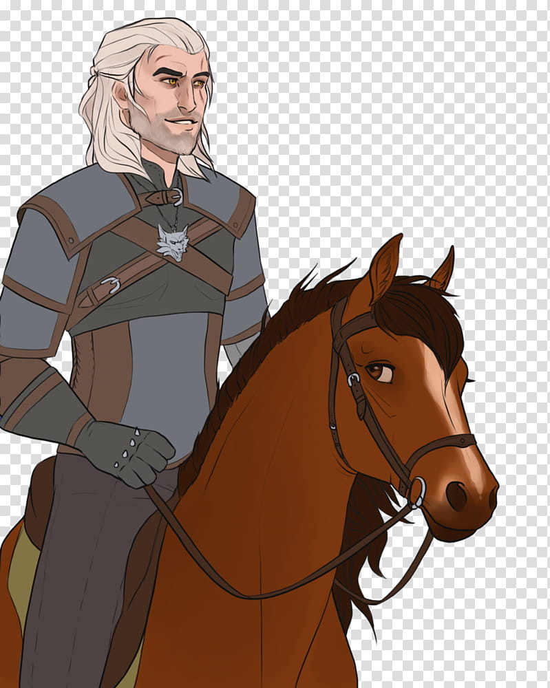 .: Geralt and Roach :. transparent background PNG clipart