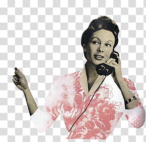 , woman talks on phone transparent background PNG clipart