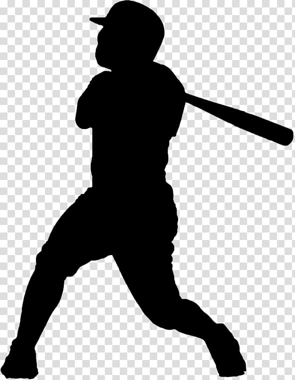 Bat, Silhouette, Child, Girl, Boy, Drawing, Baseball Player, Solid Swinghit transparent background PNG clipart