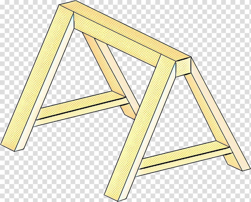 triangle yellow line table font, Pop Art, Retro, Vintage, Sawhorse, Furniture transparent background PNG clipart