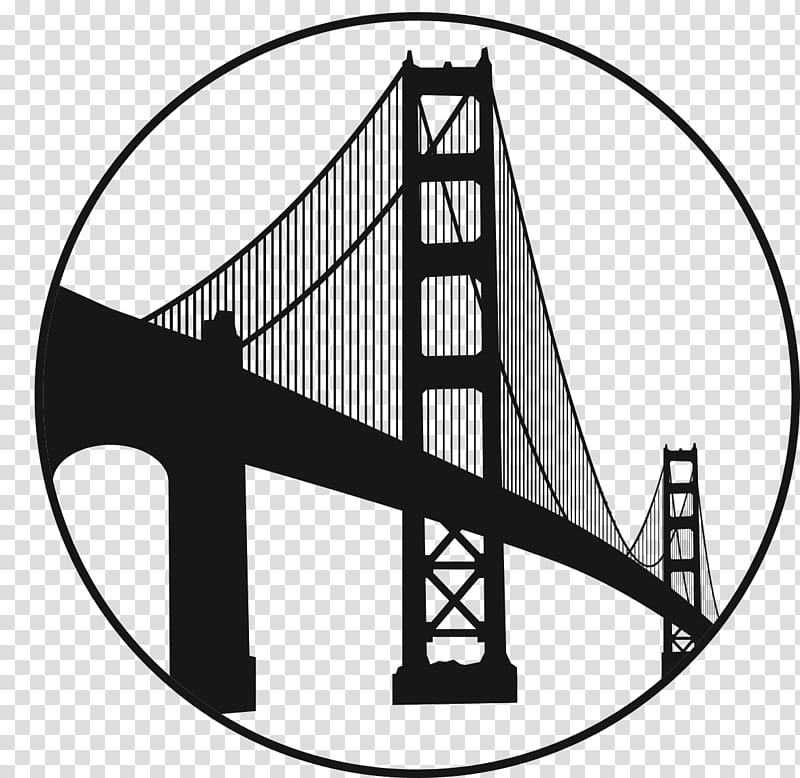 Golden, Golden Gate Bridge, Drawing, San Francisco, Line, Blackandwhite, Line Art, Coloring Book transparent background PNG clipart