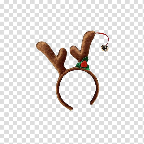 Christmas, brown reindeer Alice band transparent background PNG clipart