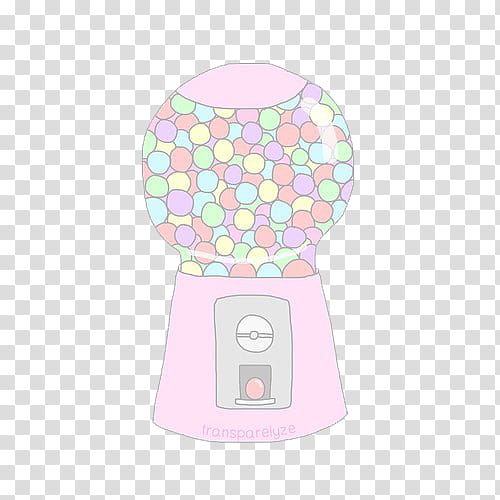 Pastel s, pink gumball dispenser illustration transparent background PNG clipart