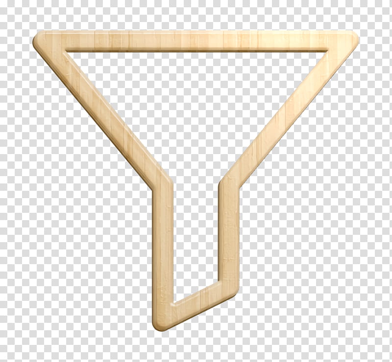 Filter icon Minimal Universal Theme icon Funnel icon, Table, Triangle, Furniture, Wood, Stool transparent background PNG clipart