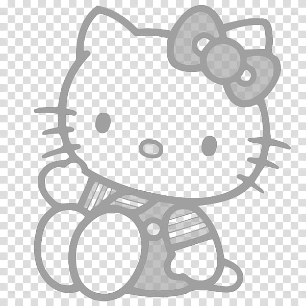 Hello Kitty Drawing, Sanrio, Character, Cat, Cuteness, Video, White, Line Art transparent background PNG clipart