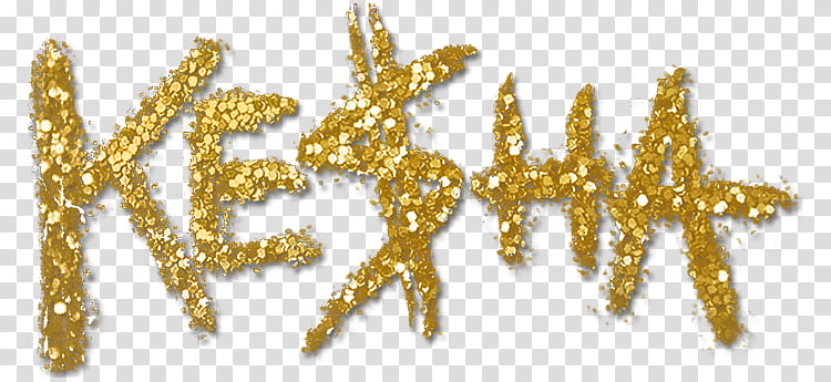 The Ke ha Logo in, gold glitter Kesha text illustration transparent background PNG clipart