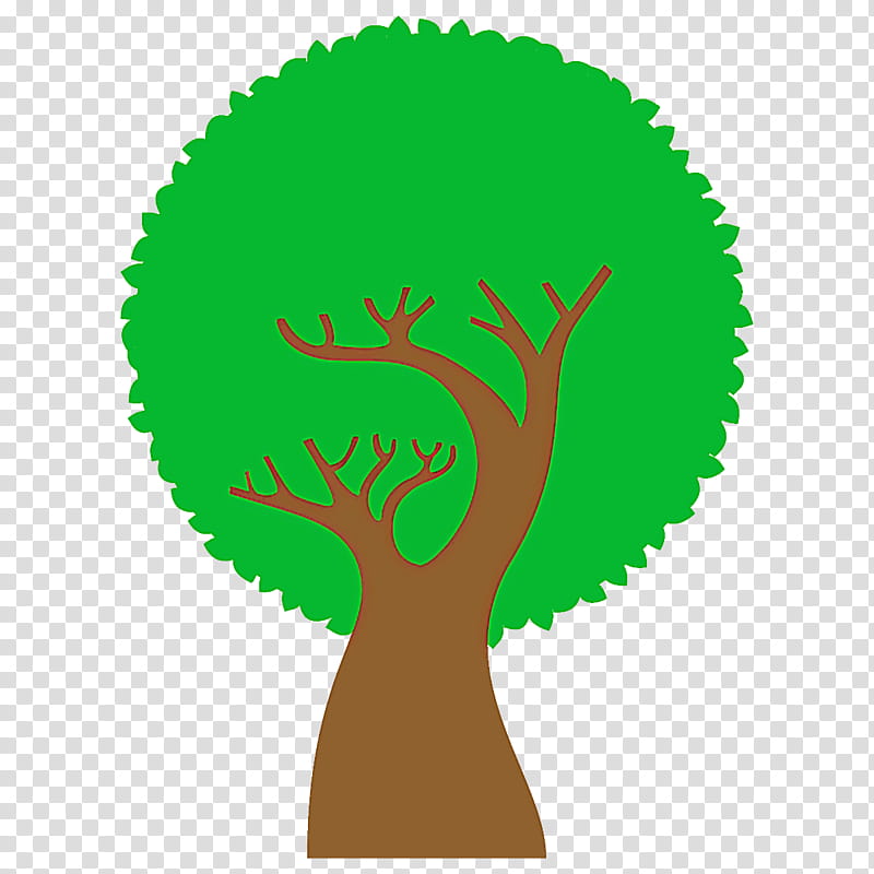 Arbor day, Broadleaf Tree, Cartoon Tree, Green, Grass, Plant, Hand, Logo transparent background PNG clipart