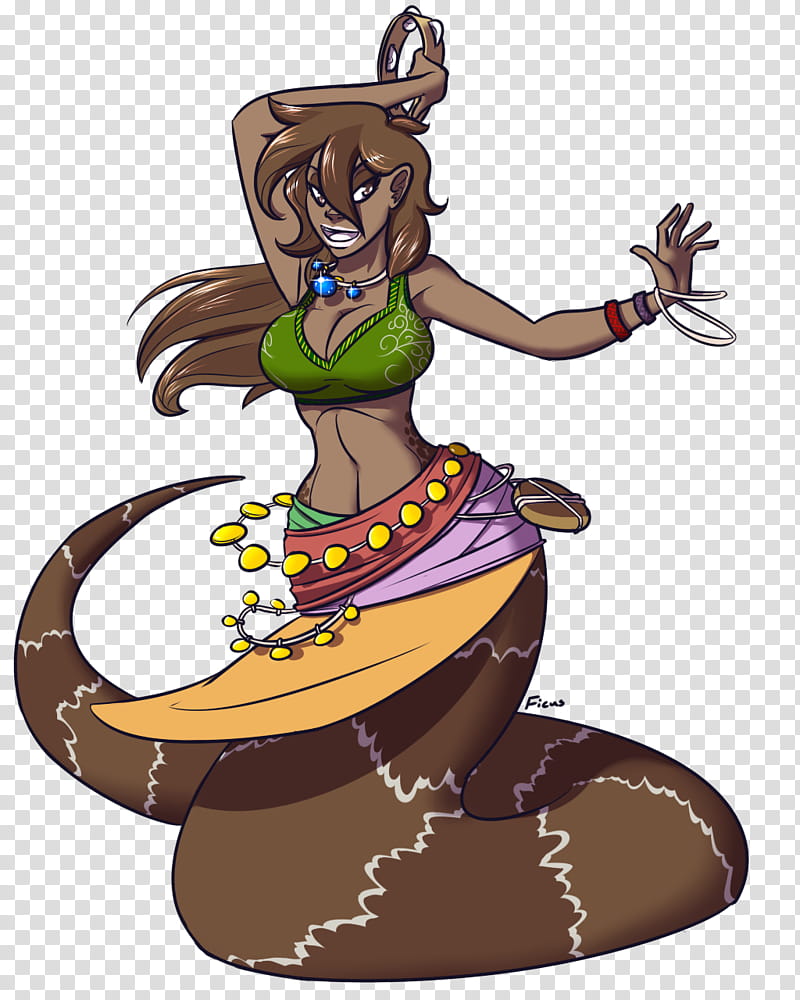 Lamia Bard, snake woman character transparent background PNG clipart