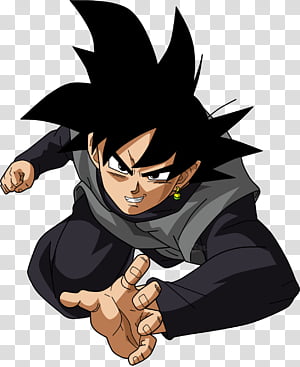 Goku Black de Perfil, black Son Goku standing transparent