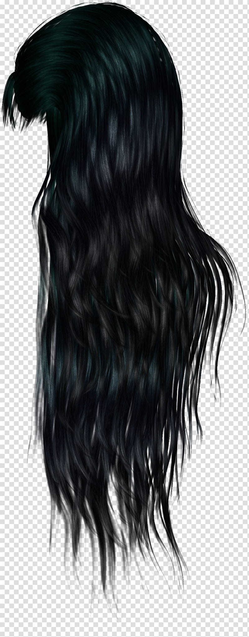 Hairstylez , women's black hair wig transparent background PNG clipart