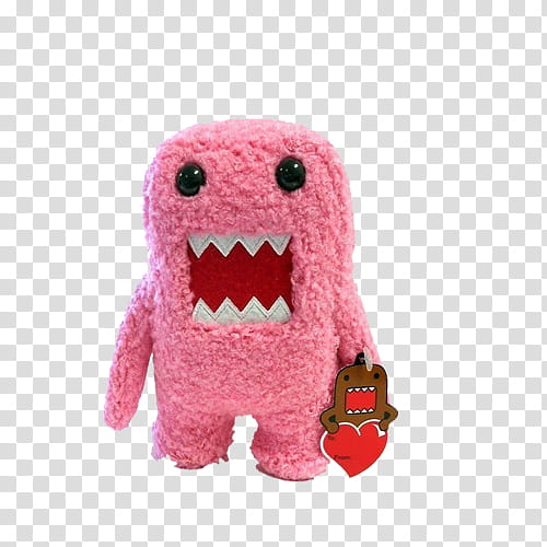 , pink Domo plush toy transparent background PNG clipart
