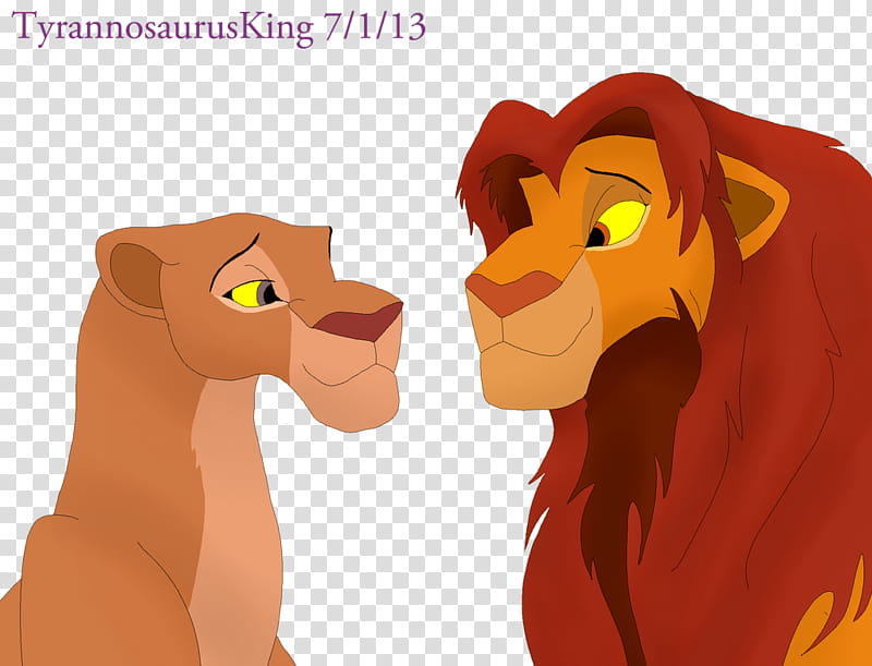 Simba and Nala transparent background PNG clipart