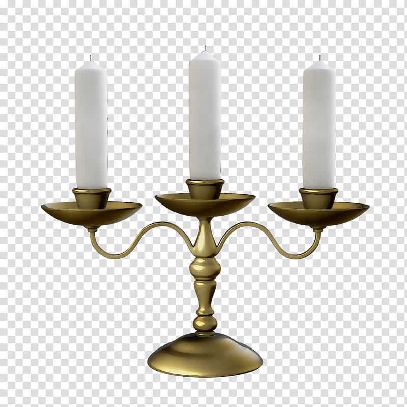 candle holder lighting light fixture brass candle, Watercolor, Paint, Wet Ink, Lamp, Sconce, Interior Design, Metal transparent background PNG clipart