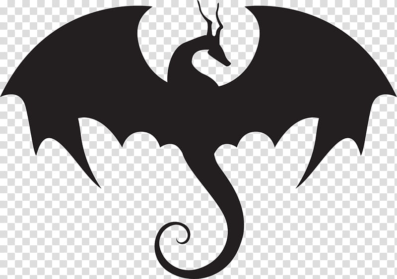 Dragon Silhouette, wyvern illustration transparent background PNG clipart