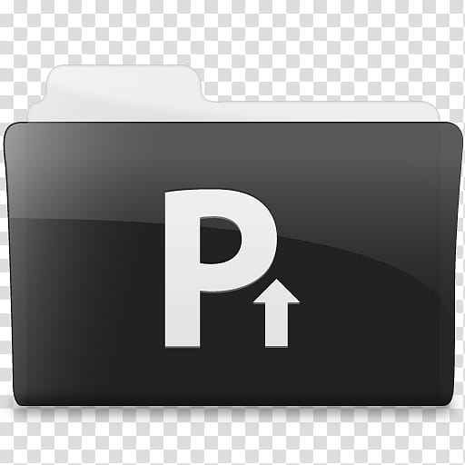Black n White, Adobe P folder icon transparent background PNG clipart