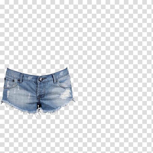 Clothes, blue denim short shorts transparent background PNG clipart