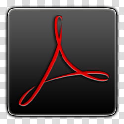 Adobe Acrobat Reader icons, Adobe Acrobat Reader Black  transparent background PNG clipart