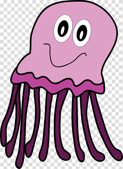 Octopus, Jellyfish, Document, Cartoon, Pelagia Noctiluca, Pink, Violet, Cnidaria transparent background PNG clipart