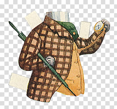 Alice in Wonderland s, man holding umbrella and pocket watch transparent background PNG clipart