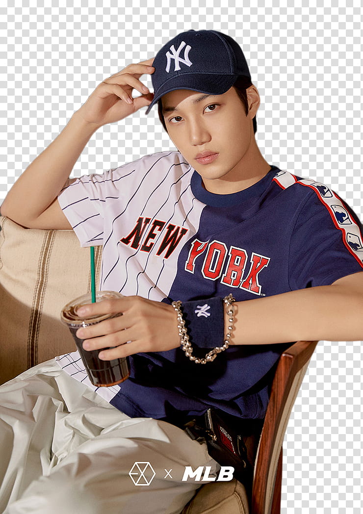 EXO MLB, man holding clear disposable cup transparent background PNG clipart