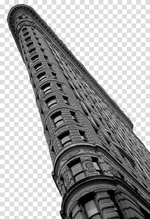 Structure s, worm's eye view of Flatiron Building transparent background PNG clipart