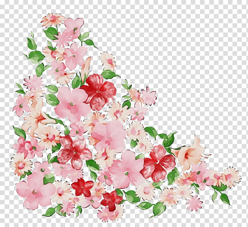 pink flower plant cut flowers branch, Watercolor, Paint, Wet Ink, Blossom, Bougainvillea, Sweet Pea, Petal transparent background PNG clipart