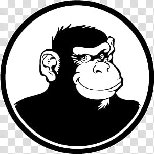 Monkey, black gorilla logo transparent background PNG clipart