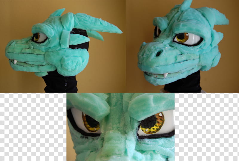 Dragon Fursuit head WIP transparent background PNG clipart