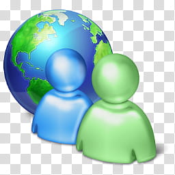 DeskMundo Live Icons, worldwlm, two blue and green man near the earth transparent background PNG clipart