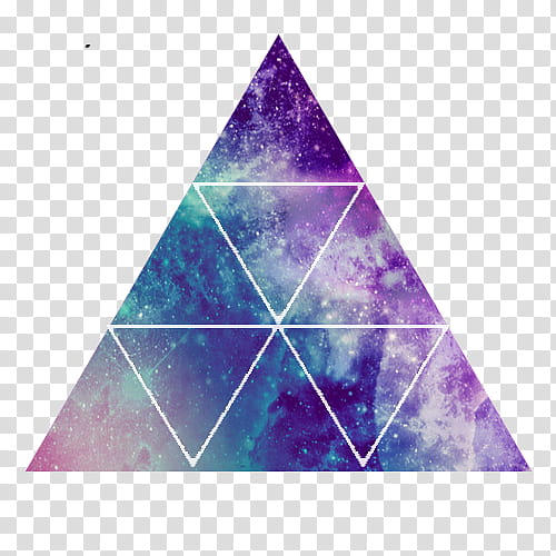 Galaxy Shapes Purple And Blue Galaxy And Triangle Transparent