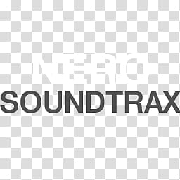 BASIC TEXTUAL, white and black Nero soundtrax text transparent background PNG clipart