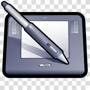 D Cartoon Icons III, Wacom Intuos , gray Wacom digital signature pad transparent background PNG clipart