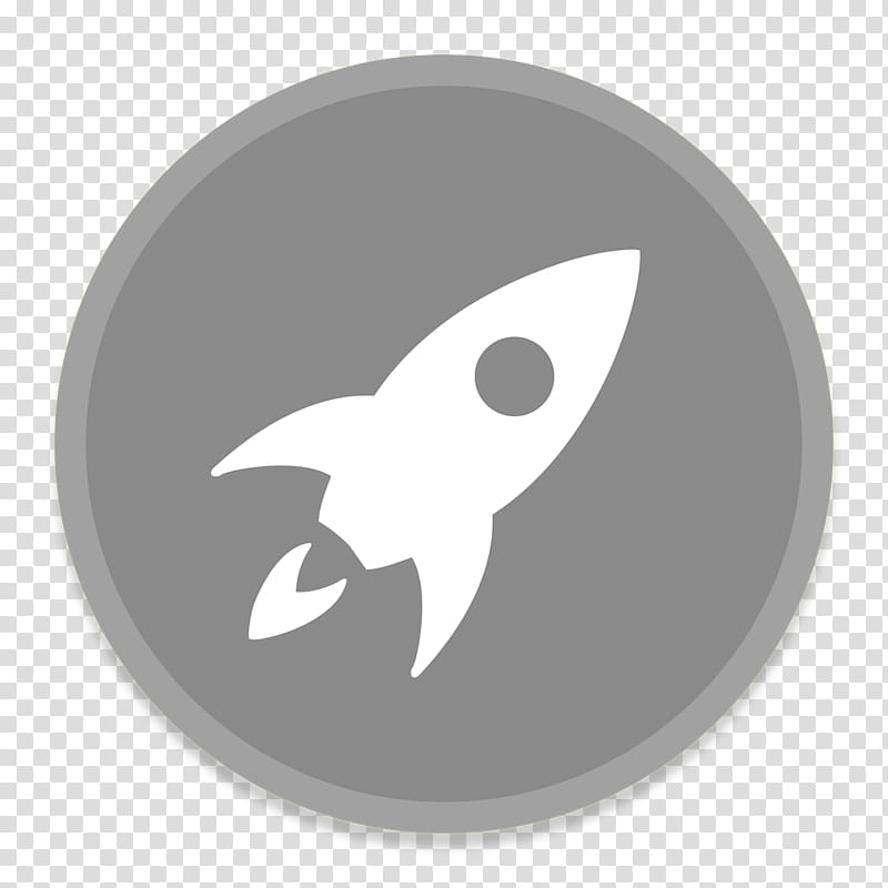 Button UI System Icons, LaunchPad, gray and white rocket logo transparent background PNG clipart